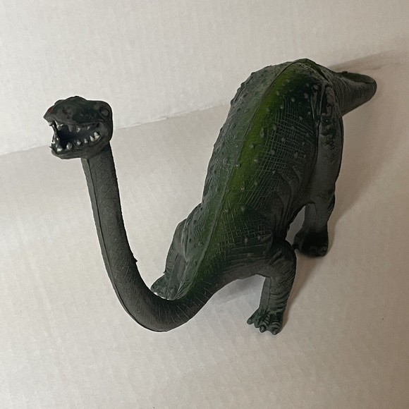 Dor Mei Vintage Dinosaur Toy Brontosaurus Rubber 1980s 17” Long - Picture 6 of 10